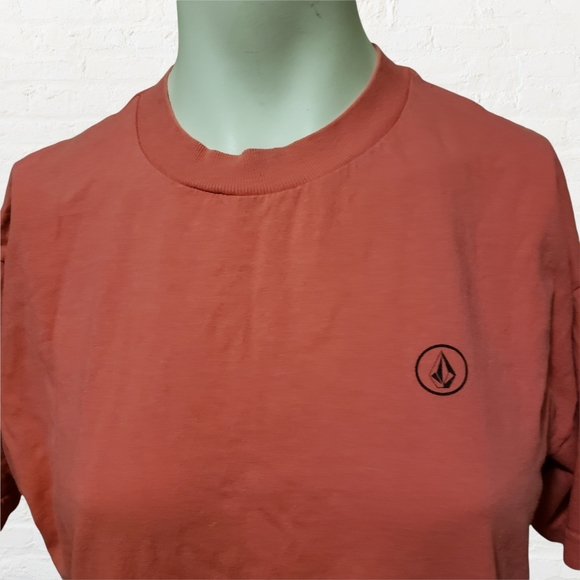 Volcom pink pre-shrunk Cotton crew neck short sleeve t-shirt medium - Picture 3 of 10